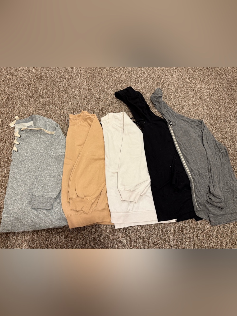 Old Navy Women’s Sweatshirt Bundle - Gray, Tan, Cream, Black